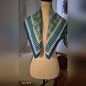 Berkshire Vintage Multi Color Italian Square Hankerchief Scarf